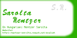 sarolta mentzer business card